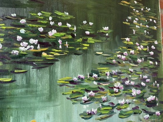 Water Lilies Pond Painting