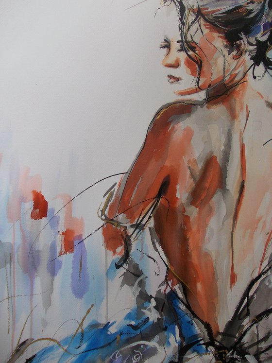 Infinite II- Figurative Woman on Paper