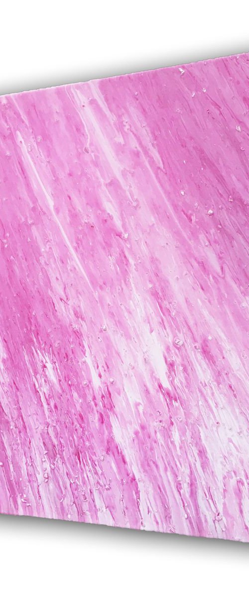 "Pink Snowstorm" - FREE SHIPPING to the USA - Original Abstract PMS Acrylic Painting - 16 x 20 inches by Preston M. Smith (PMS)