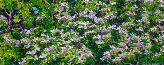 Flock of Sheep Under Pear Trees