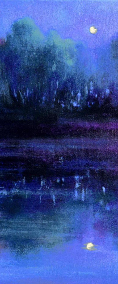 Moonrise with Dragonflies-Provence by John O'Grady