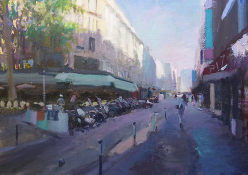 Morning rue de la Roquette by Manuel Leonardi