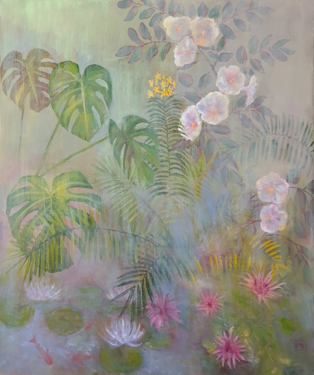 Flowering Pond by Katia Bellini
