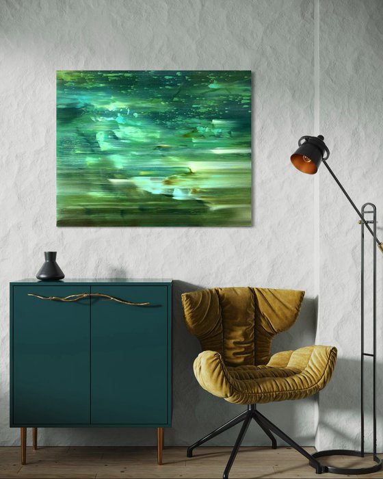 La ripetizione - Large green painting