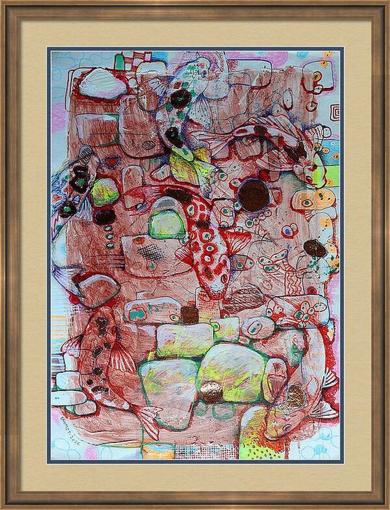 Fantasy with Flowers 334  paper 59x42cm