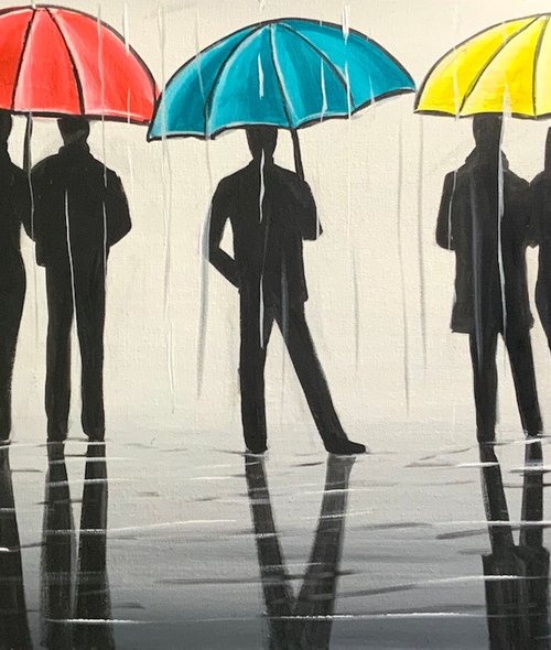 Colourful Umbrella Silhouettes by Aisha Haider