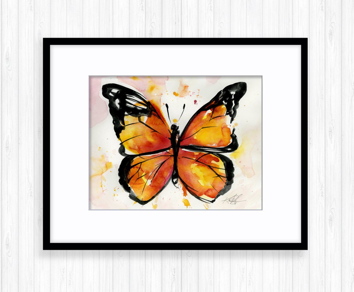 Monarch Butterfly - Butterfly Watercolor Painting by Kathy Morton by Kathy Morton Stanion
