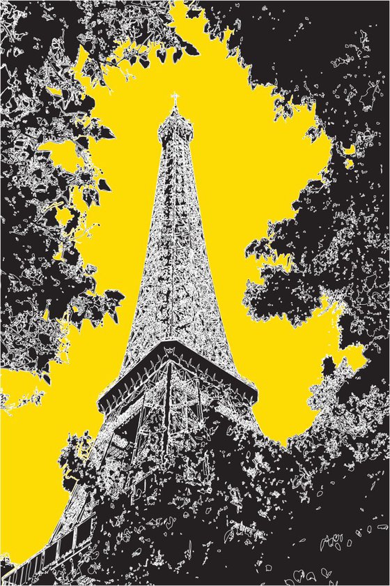 Eiffel Tower with Trees