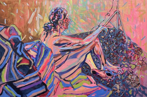 Shimmering Nude Relaxing