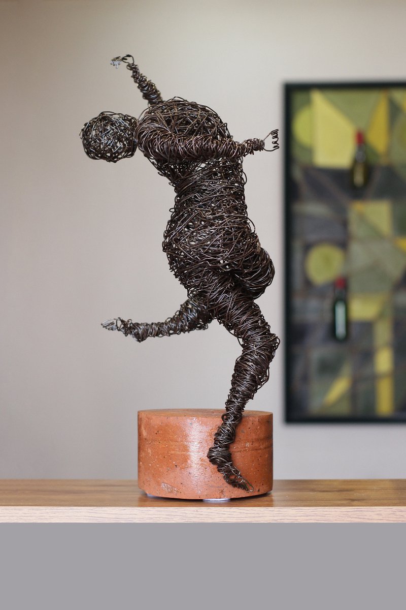 Abstract Portrait Sculpture By Karen Axikyan, 9 X 18", Whirlpool, Original Artwork