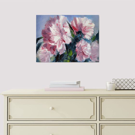 Rose peonies painting Painting by Anna Brazhnikova, flower painting, peonies painting