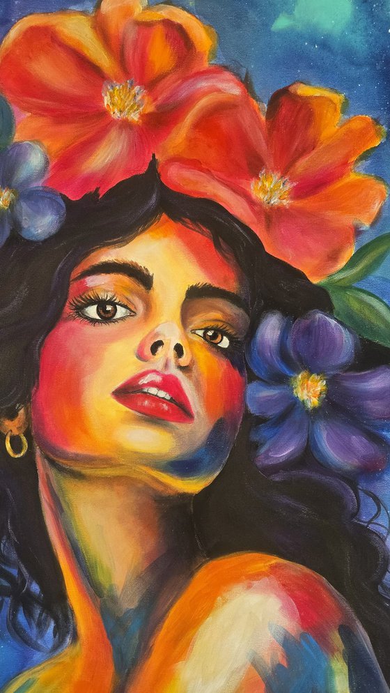Born of Stardust – Cosmic Woman Portrait