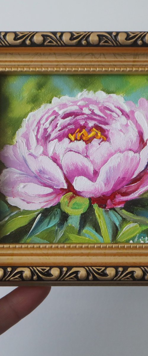 Peony Painting Framed by Natalia Shaykina