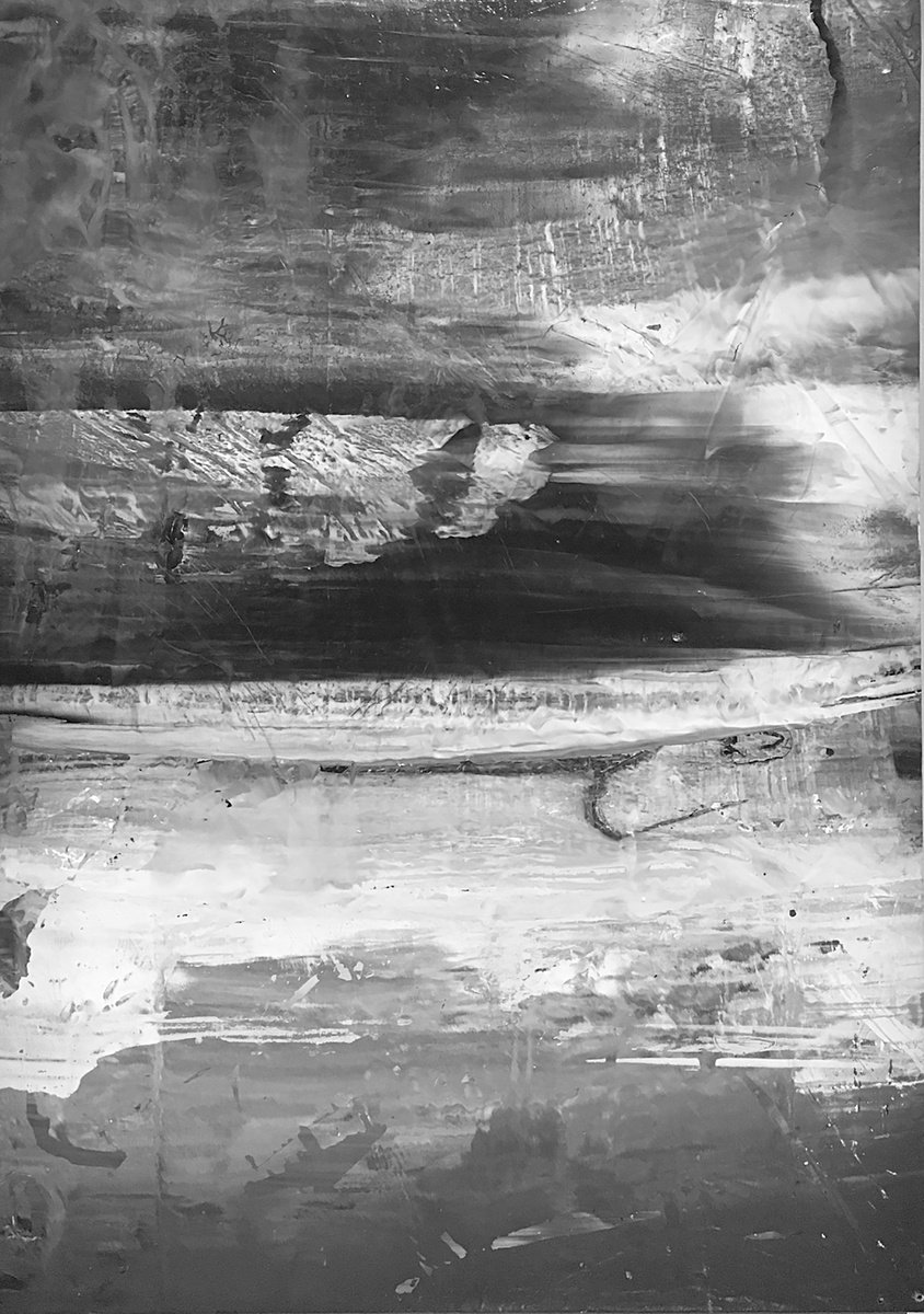 Organic Abstract Acrylic Painting By Steve Pennisi, 25 X 39", Prouts Neck, Original Artwork