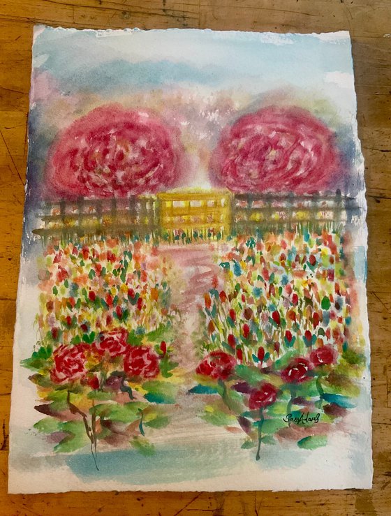 Blossoms, tulips and roses