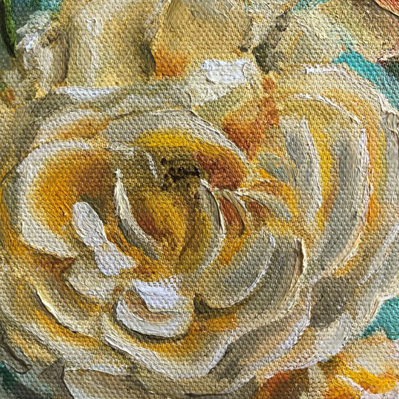 Yellow roses still life