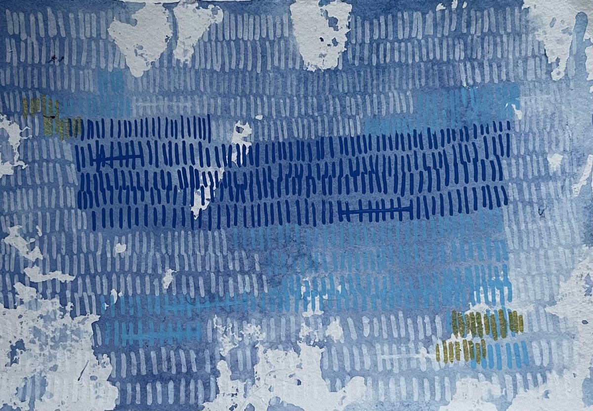 Abstract Drawing By Flora Butler, 8 X 6, Tapestry Of Totals, Original Artwork