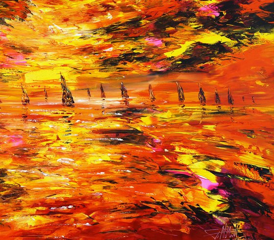 Evening Sailing Boats XL 1