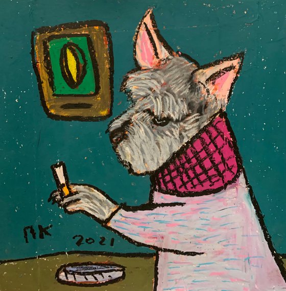 Smoking dog #66