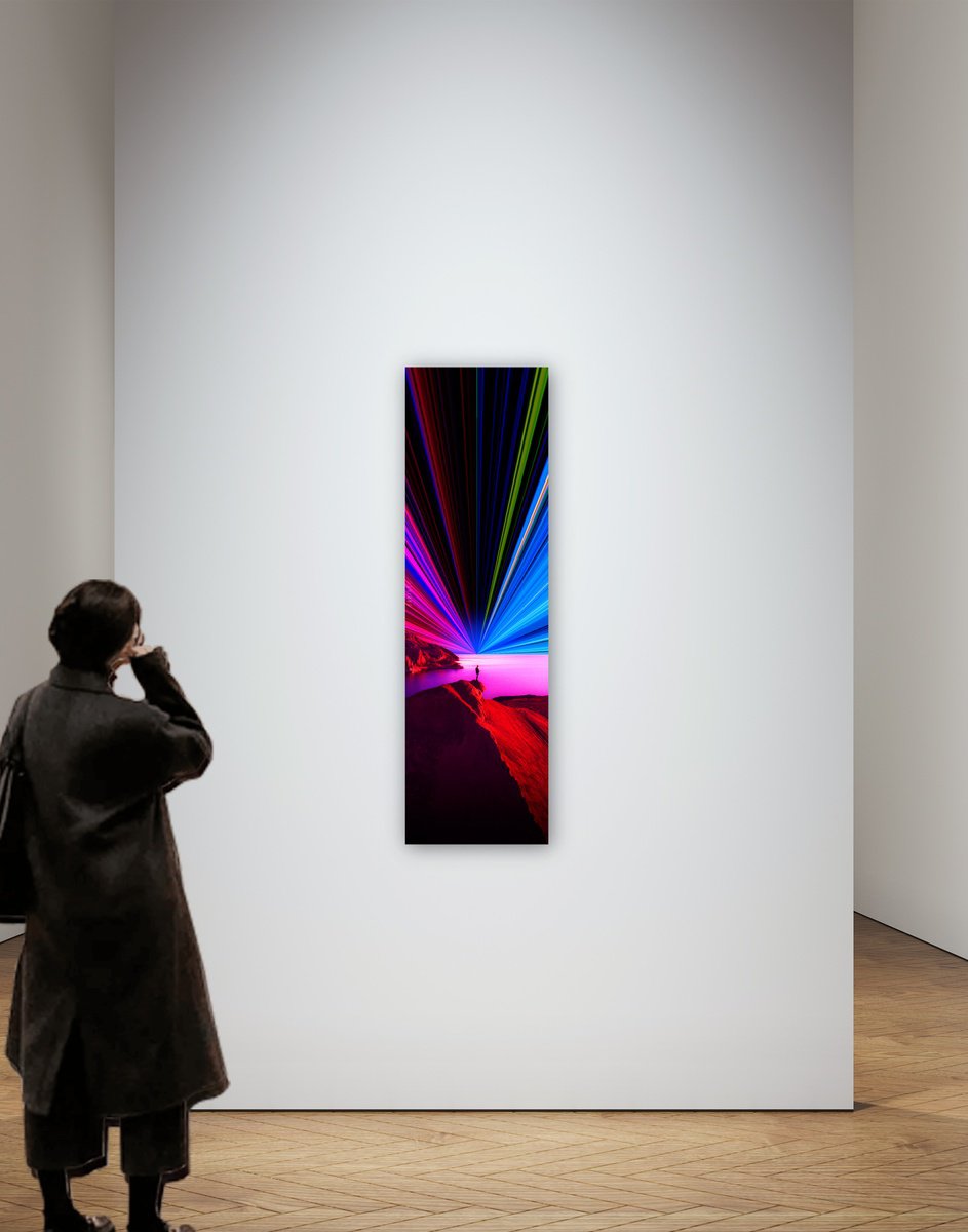 Abstract Landscape Print By Darius Comi, 12 X 39, Polychrome - Long Print - Special Edition, Original Artwork