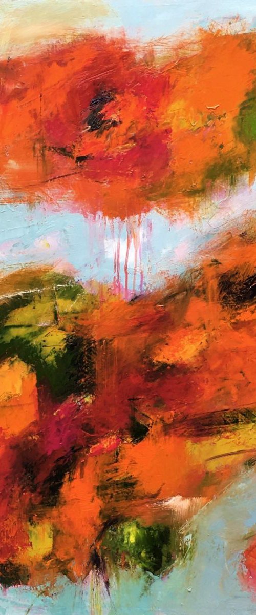 Floating On An Island - Large oil painting by Angela  Dierks