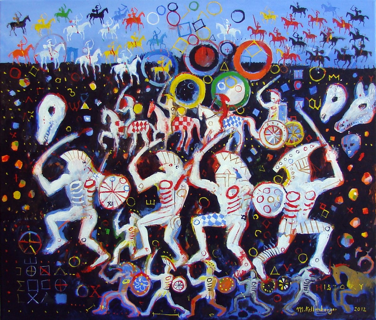 Impressionistic Portrait Acrylic Painting By Kellenberger Martin, 28 X 24", Olympic Dance, Original Artwork