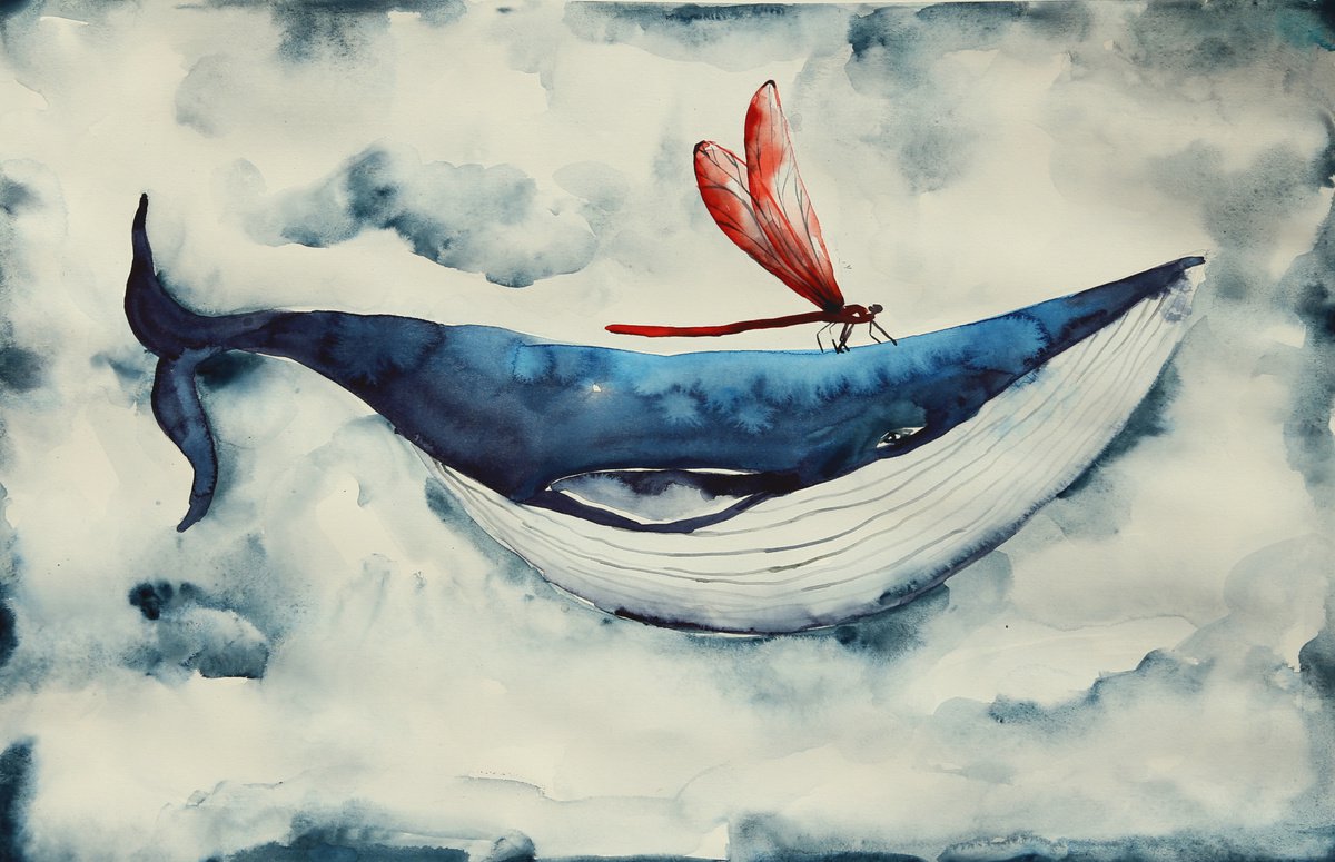 Whale & Dragonfly by Evgenia Smirnova