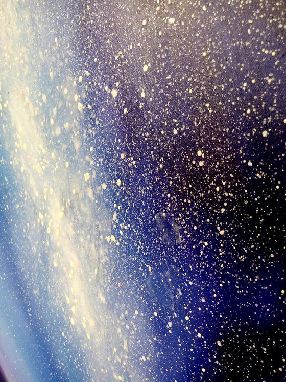 Milky Way, Landscape painting of on canvas, Milky way oil painting, Night sky, realism, night sky, starry sky oil