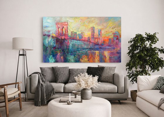 Bridge at Dusk, New York