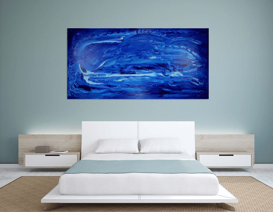 Blue Car Rally -  Extra Large Artwork XXXL