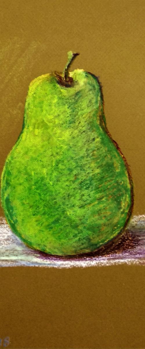 Single Pear- A Still Life by Asha Shenoy