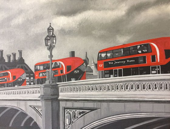 Buses on Westminster Bridge