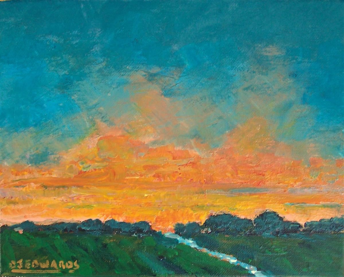 Sunset Path by David J Edwards