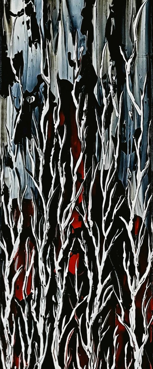 Birches In Storm 2 by Daniel Urbaník