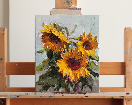 Three Sunflowers