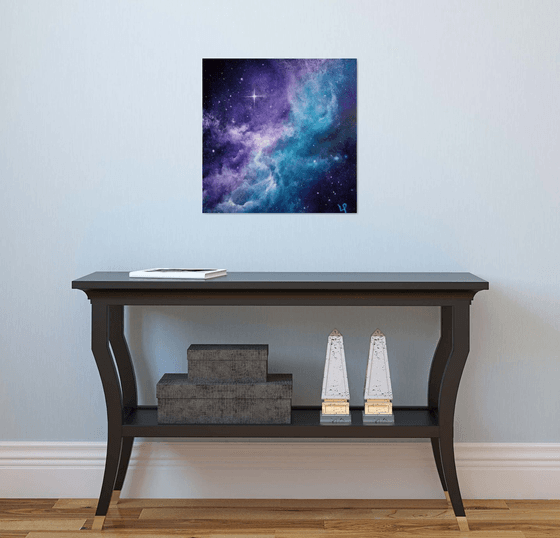 It's In The Stars - SciArt, Space Art, Sky, Finger-Painted