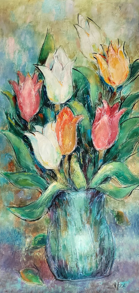 Bouquet of Tulips by Valentina Yevmenenko
