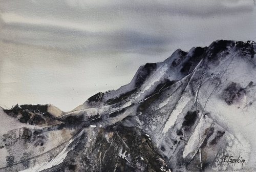 Mountains under gray skies #1 by Elena Genkin