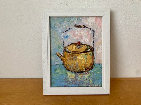 Golden teapot
