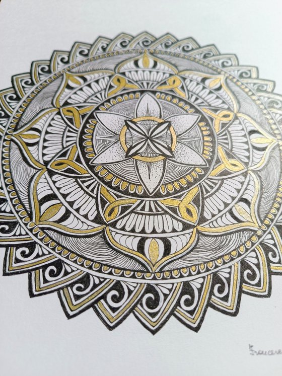 Black and Gold Mandala