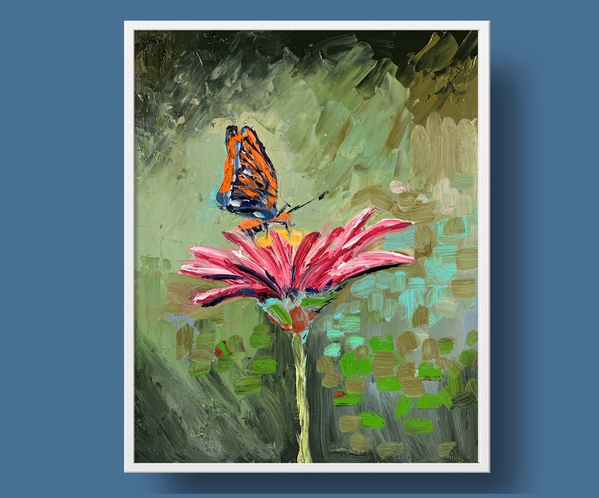 Butterfly and a flower. by Vita Schagen