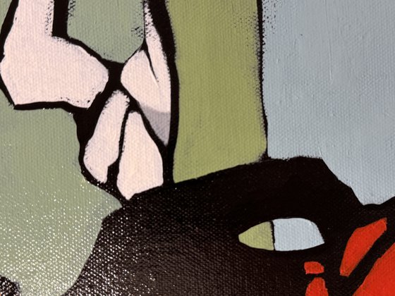 "Woman and Seagulls" 12x12in