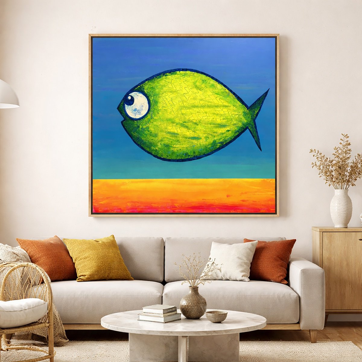  Golden Fish By Denys Kuvaiev, 39 X 39, Artwork For Sale On Artfinder