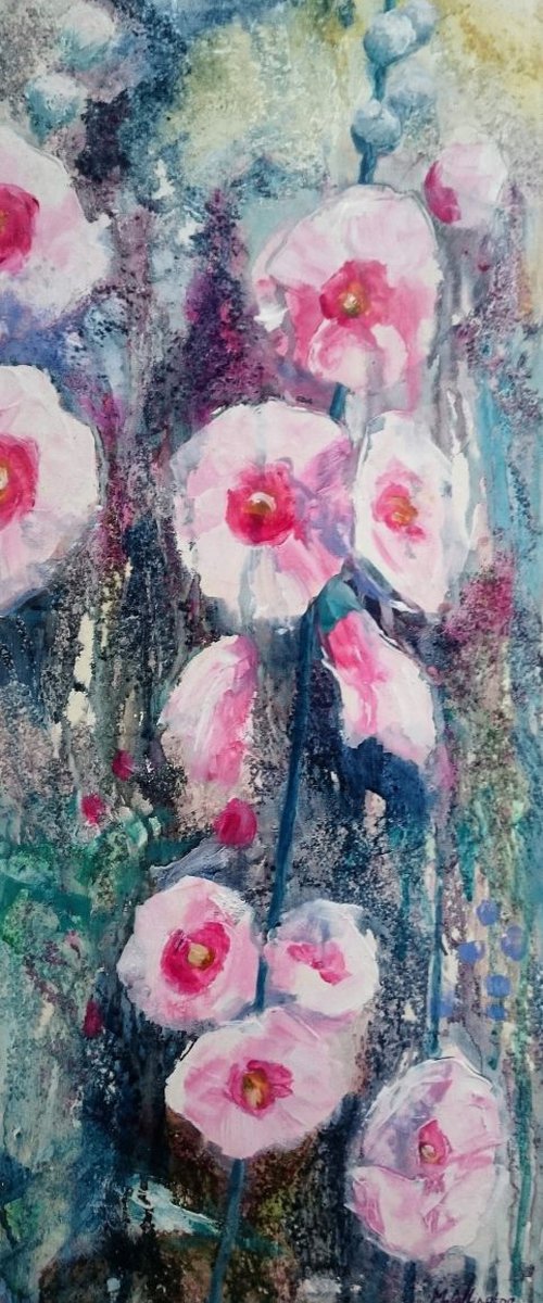 Hollyhock Haze by Michele Wallington