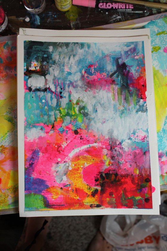 "Birds of paradise 1" on paper