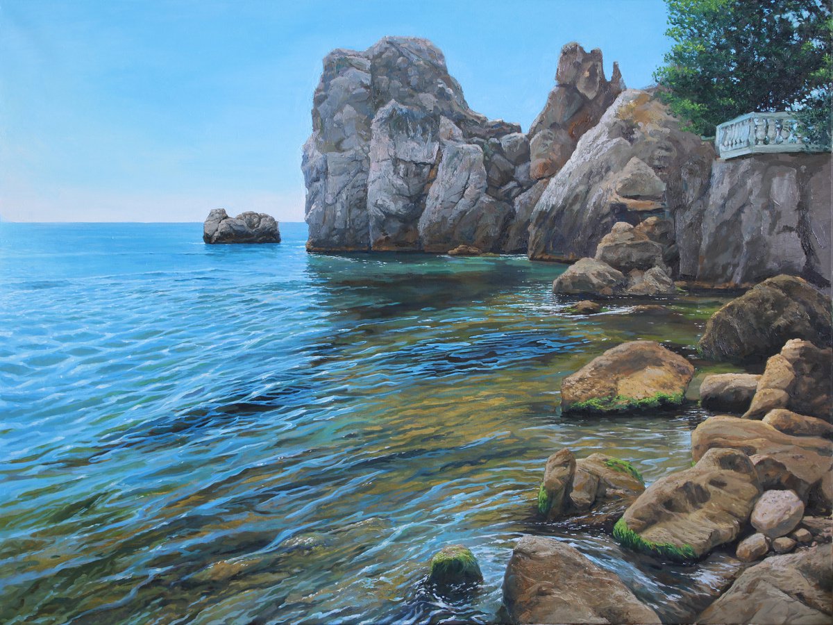Black Sea. Crimea 120x90 cm. (47.2x35.4 inches) by Linar Ganeev