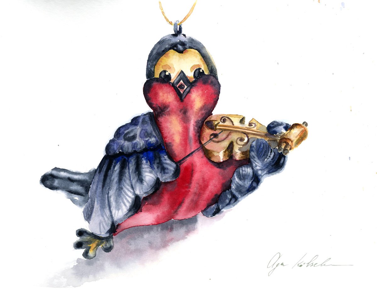 Bullfinch Christmas Toy by Olga Koelsch