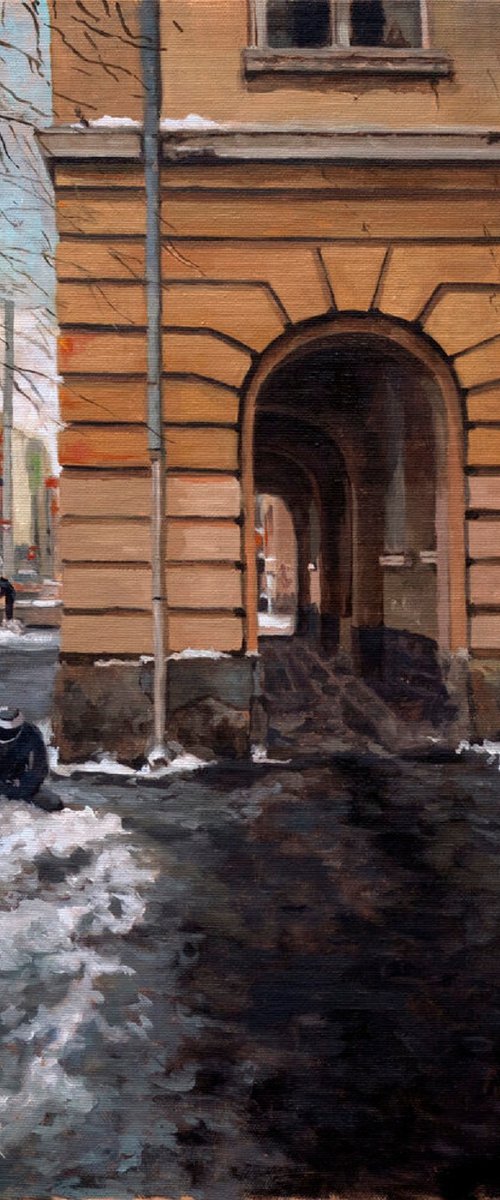 Kid in the snow by Radosveta Zhelyazkova