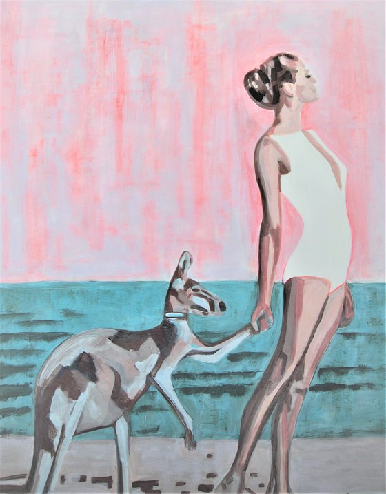 At the beach / 83 x 66 cm