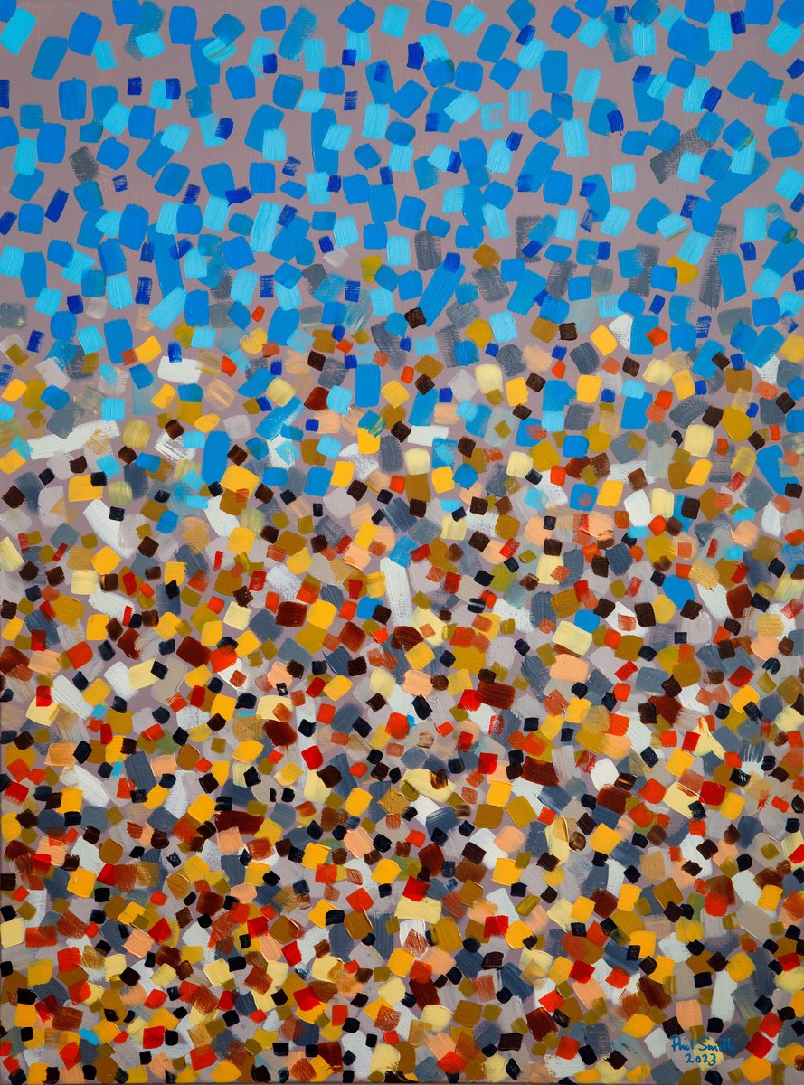 Impressionistic Landscape Acrylic Painting By Phil Smith, 30 X 40", Autumn, Original Artwork